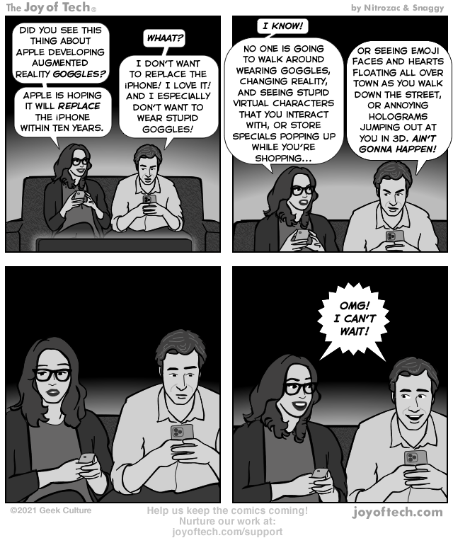 Joy Of Tech® 'Apple's Doing Augmented Reality Goggles?'