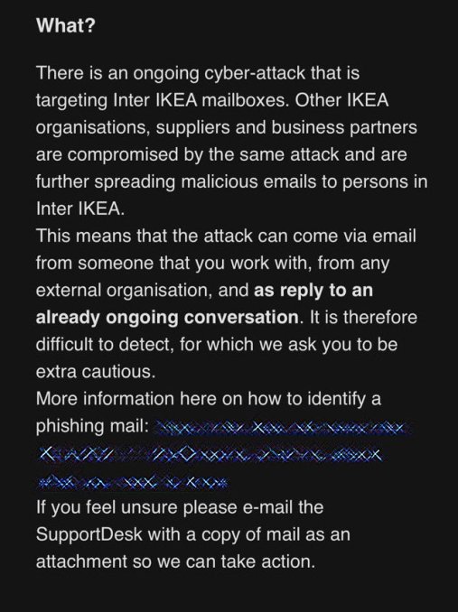 internal ikea email-about-attacks